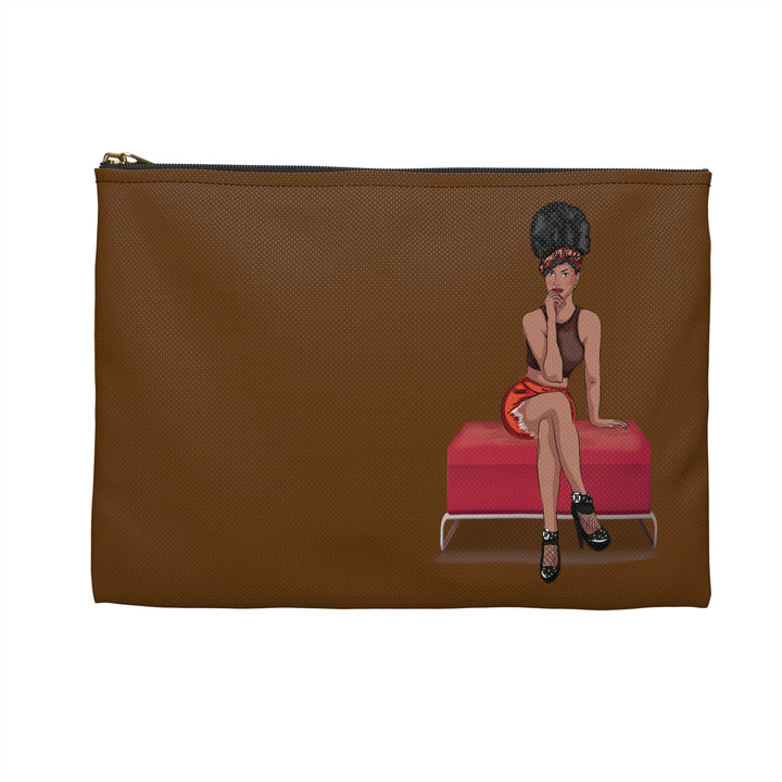 Sassy Accessory Pouch Brown