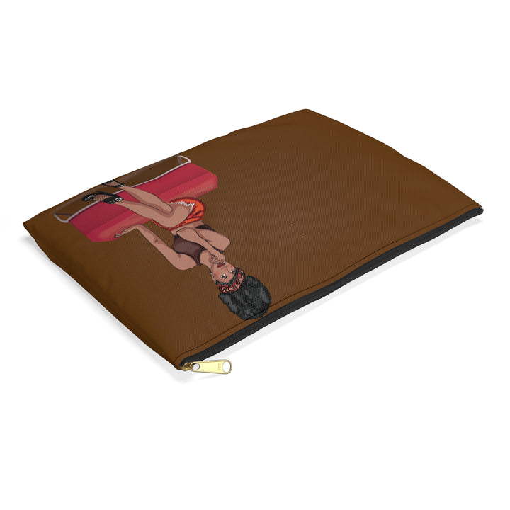 Sassy Accessory Pouch Brown