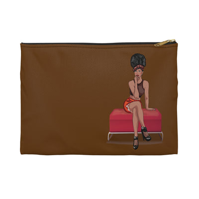 Sassy Accessory Pouch Brown