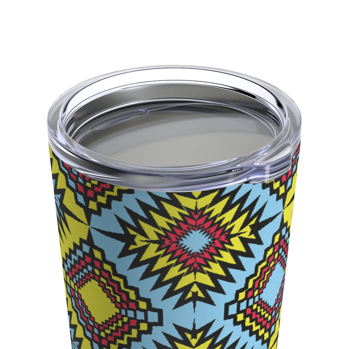 Cautious Tumbler print blue