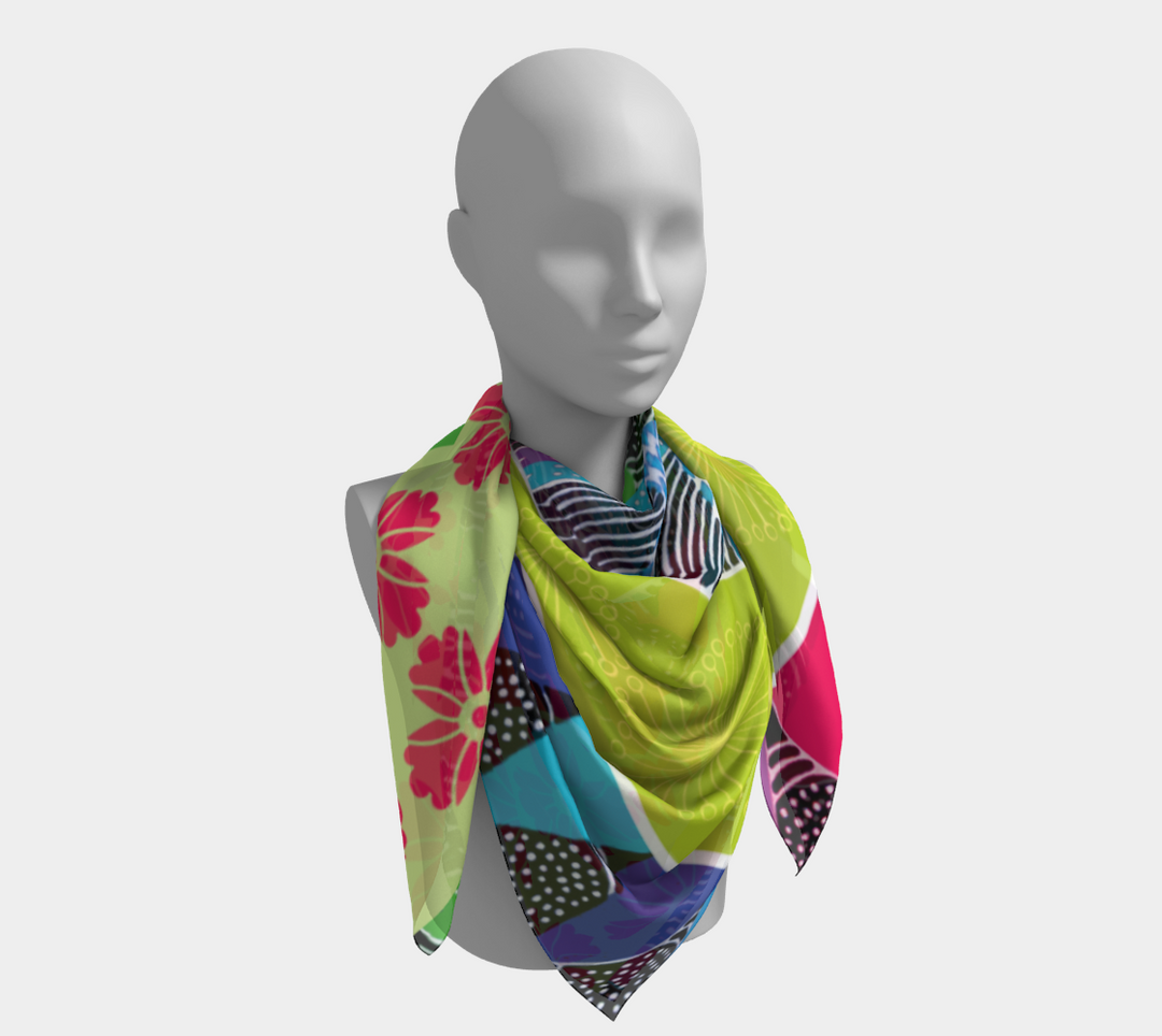 Eclectic square scarf