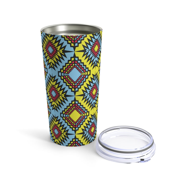 Cautious Tumbler print blue