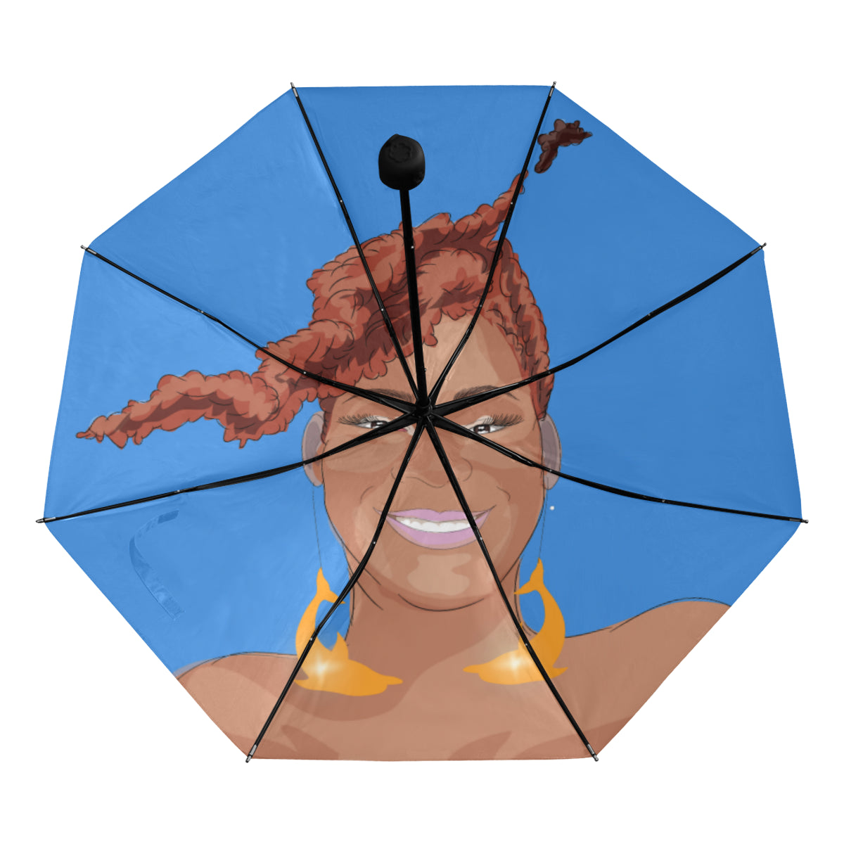 anguilla Anti-UV Foldable Umbrella (Underside Printing)