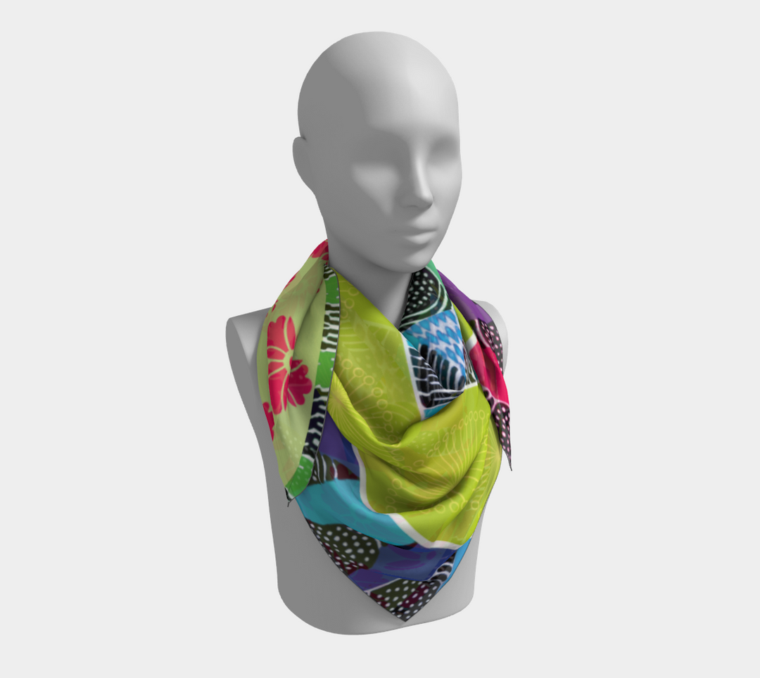 Eclectic square scarf