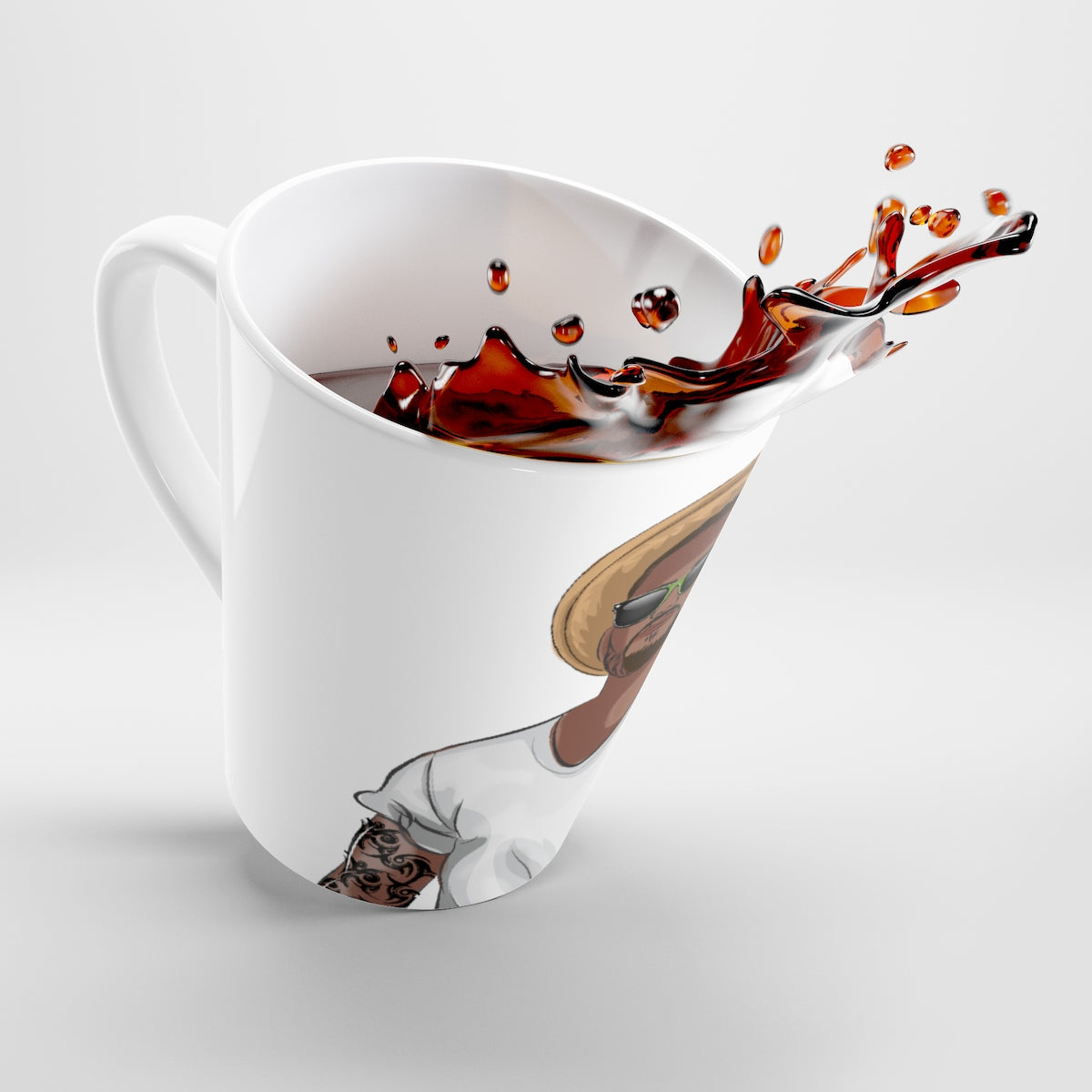 Label-less Latte mug