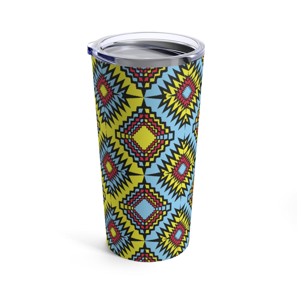 Cautious Tumbler print blue