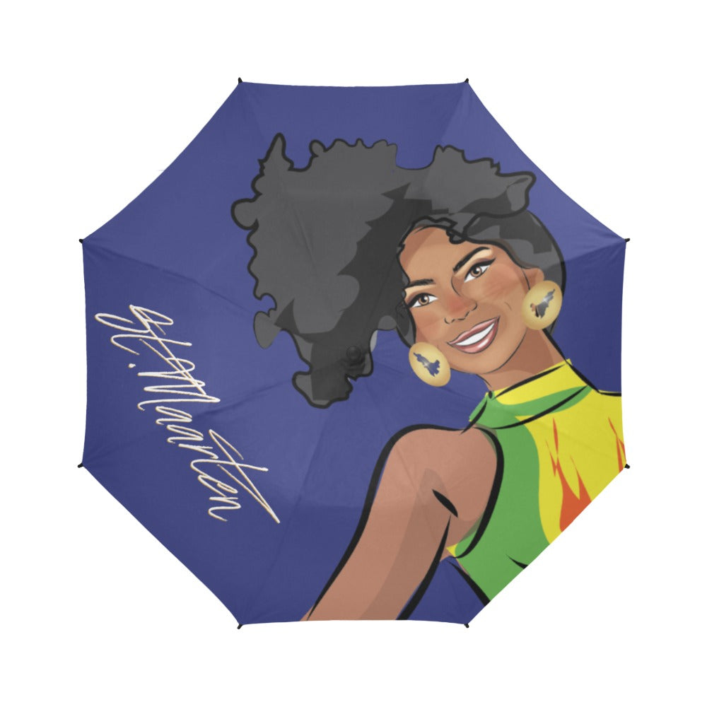 St.Maarten (Dutch side) Semi-Automatic Foldable Umbrella